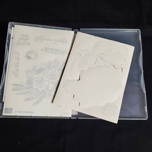 Stampin’ Up! Autumn Greetings Cling Stamp Set – Retired Fall Floral Leaves NEW - Picture 5 of 6